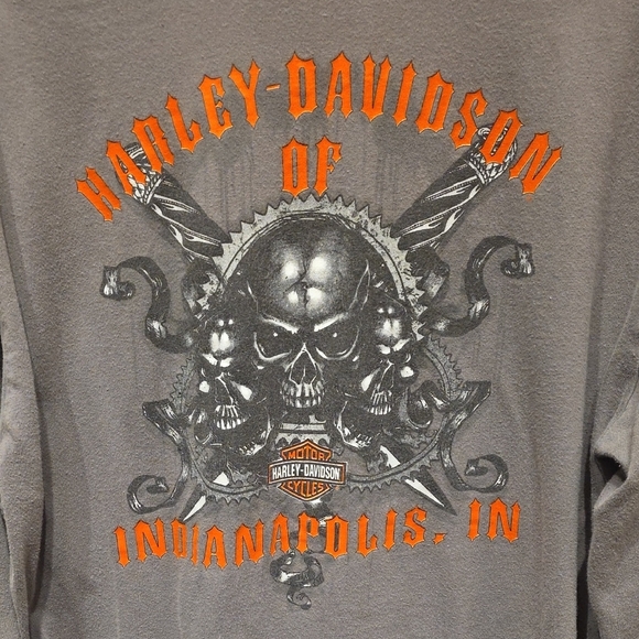 Harley Davidson Long Sleeve Shirt – From Indianapolis, IN – Large Gray - Picture 5 of 7